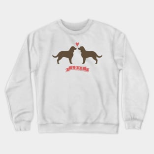 American Water Spaniels in Love Crewneck Sweatshirt